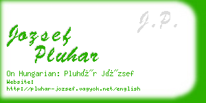 jozsef pluhar business card